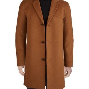 Cole Haan Wool-Blend Notch Collar Coat